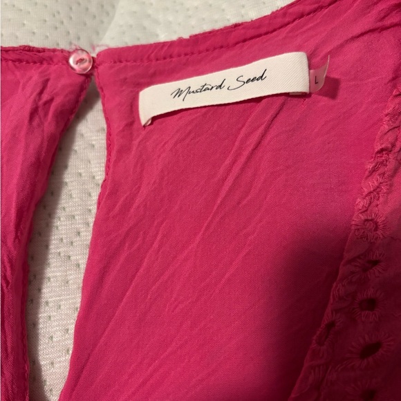 Mustard Seed Pink Eyelet Dress with Built In Shorts - Picture 4 of 15